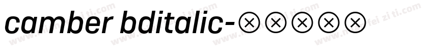 camber bditalic字体转换